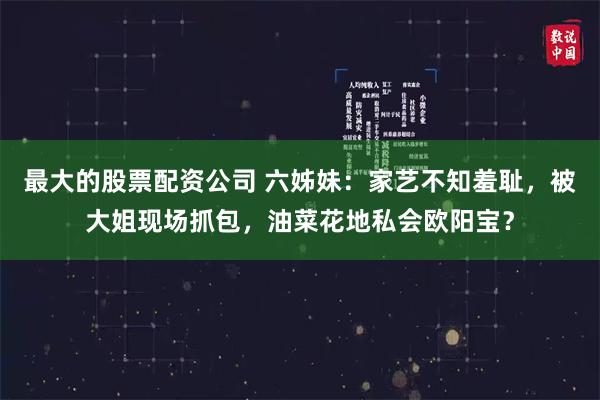 最大的股票配资公司 六姊妹：家艺不知羞耻，被大姐现场抓包，油菜花地私会欧阳宝？